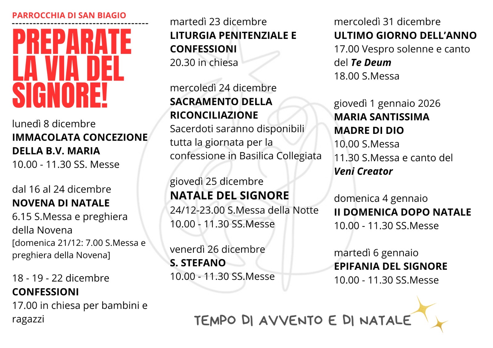 Preparate la via del Signore!